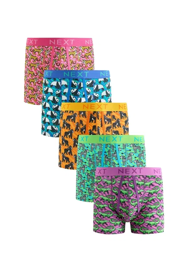 Трусы боксеры Next, 5 pack boxers, bright pink blue animals pattern