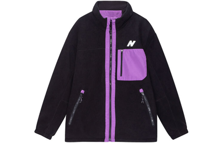 

Бархатная куртка для отдыха, унисекс, фиолетовая New Balance, фиолетовый