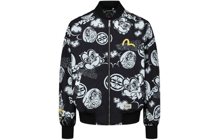 

Куртка мужская черная с принтом по всей поверхности EVISU, Черный, Куртка мужская черная с принтом по всей поверхности EVISU