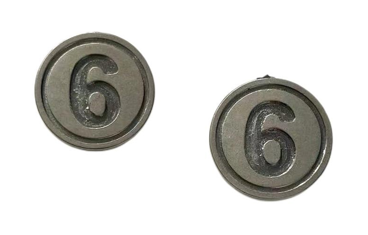 

Mm6 Maison Margiela Латунные серьги-гвоздики, унисекс, золотистые