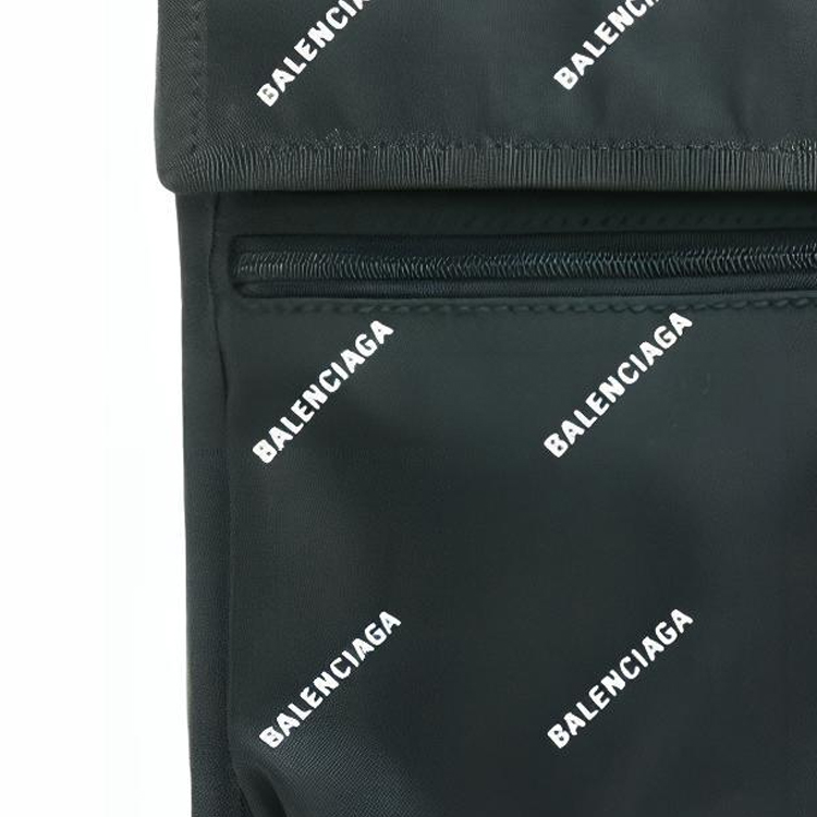 Нейлоновая плечевая сумка через плечо женская черная Balenciaga — фото 4