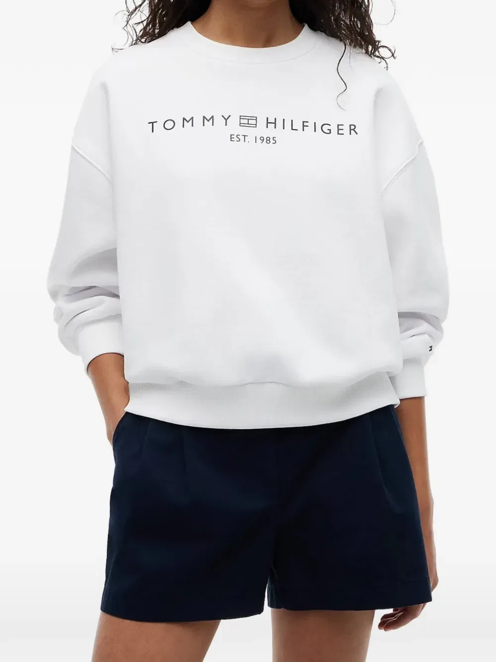 Свитер с логотипом Tommy Hilfiger, белый — фото 2