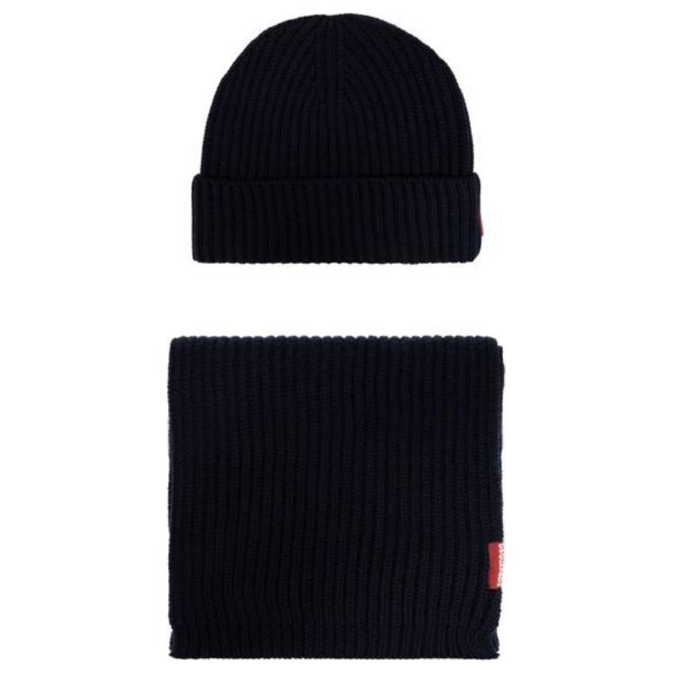 

DSQUARED 2 Комплект шапки и шарфа с логотипом Dsquared2, Black