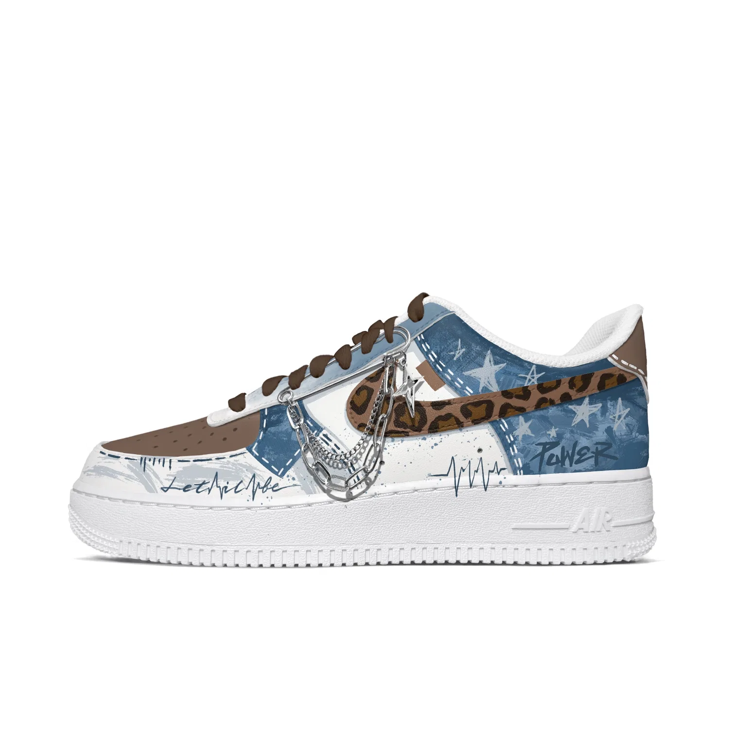 Кроссовки кожаные Nike Air Force 1 Low синие
