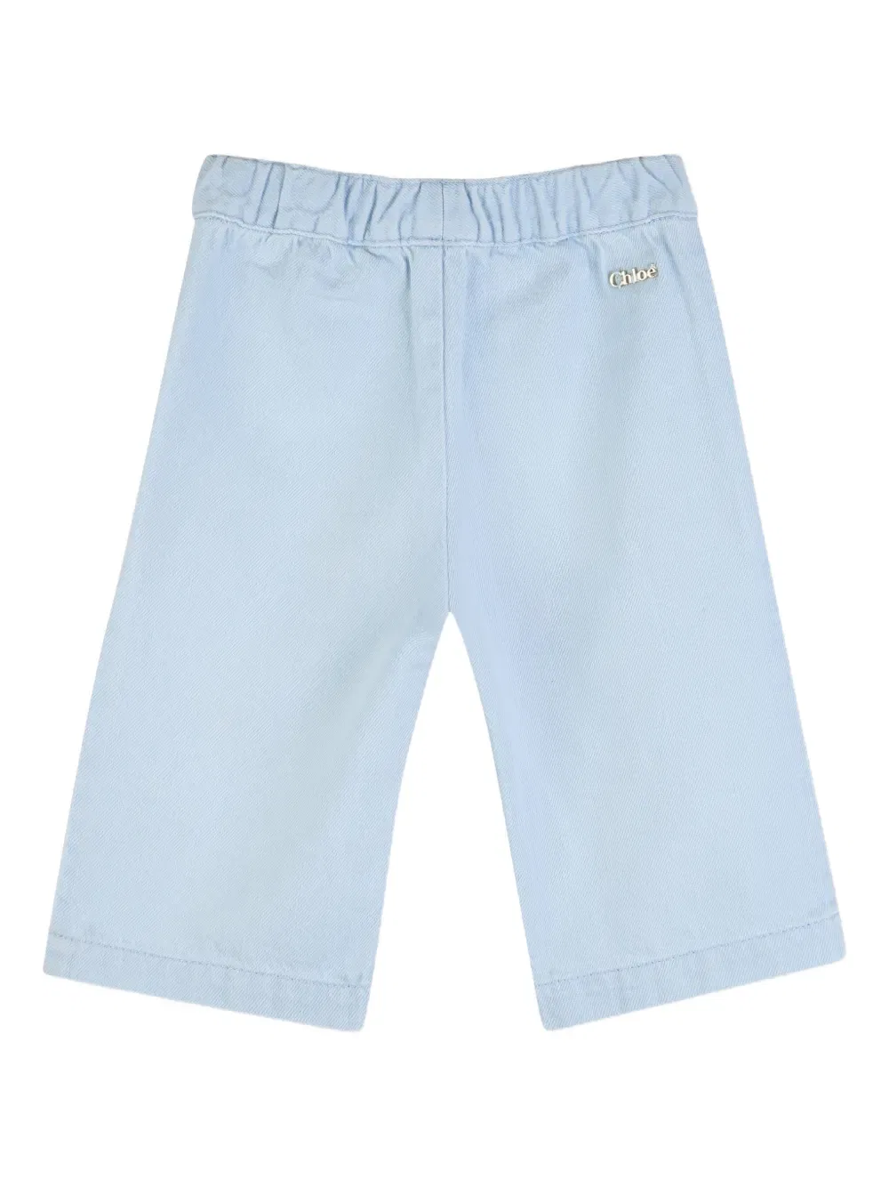 Джинсовые брюки с цветочной вышивкой Chloe Kids, синий — фото 2