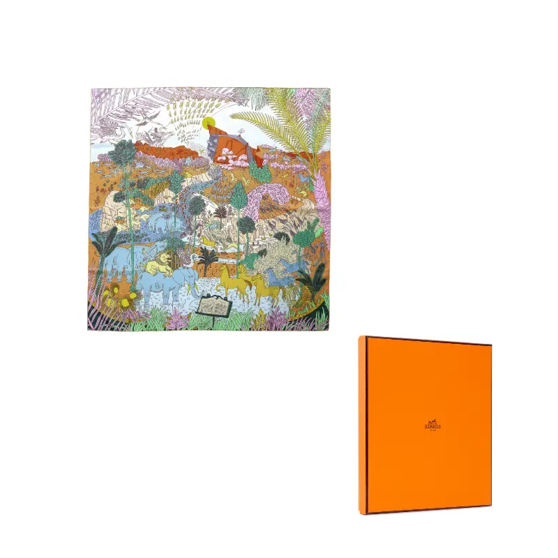 

HERMES Шёлковый платок, Multicolor