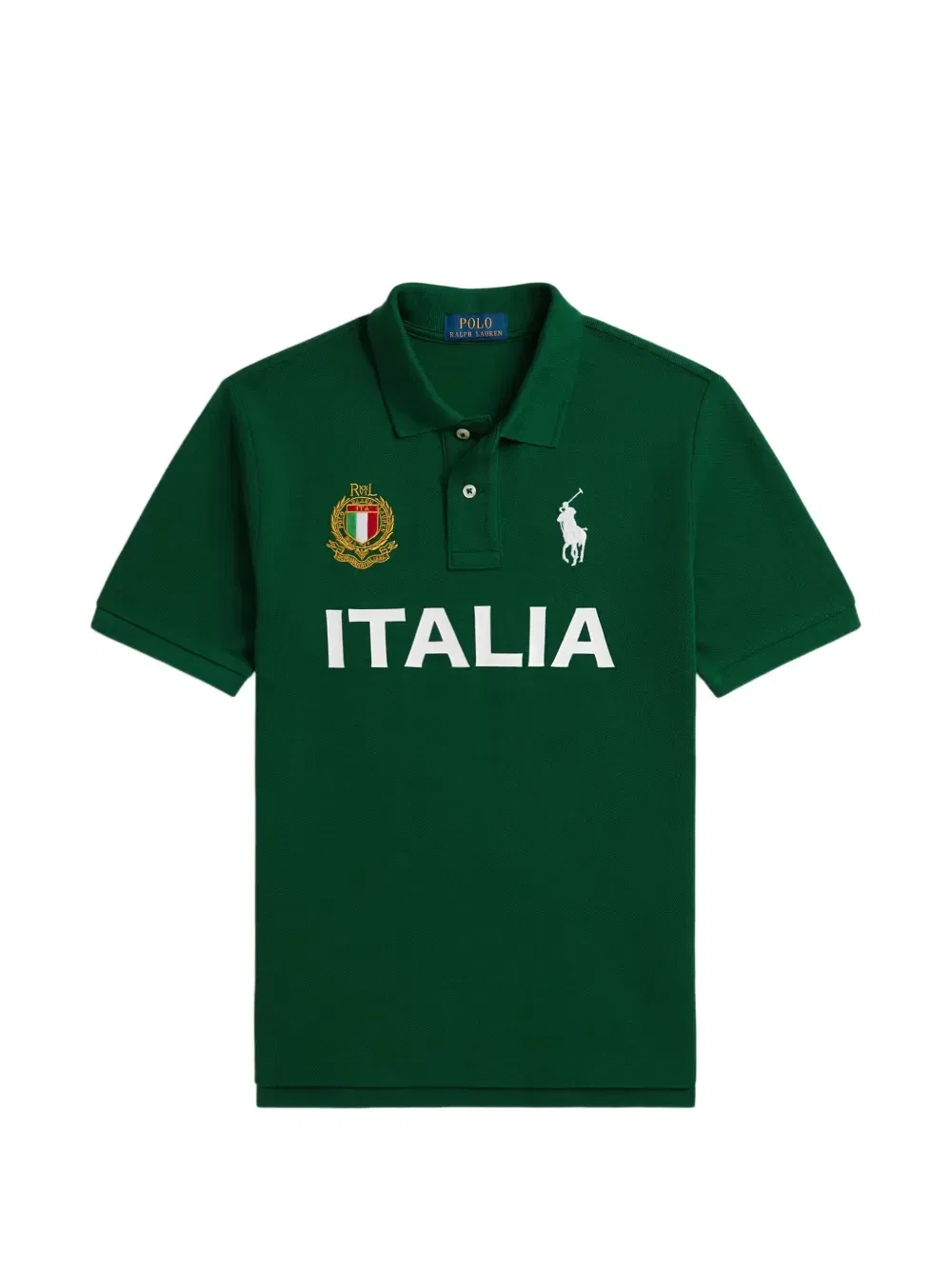 Футболка-поло с вышитым гербом Big Pony Polo Ralph Lauren Kids, зеленый