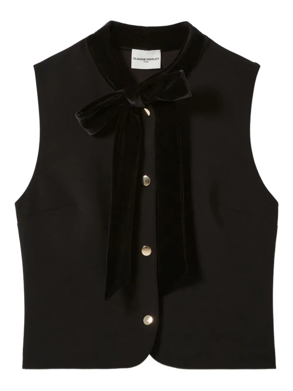 

Топ с бархатным бантом Claudie Pierlot, черный