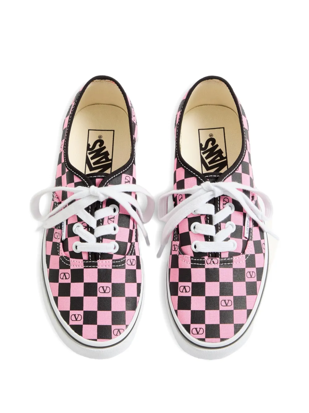 Кеды с логотипом VLogo Checkerboard из коллаборации с Vans VALENTINO GARAVANI, розовый — фото 4