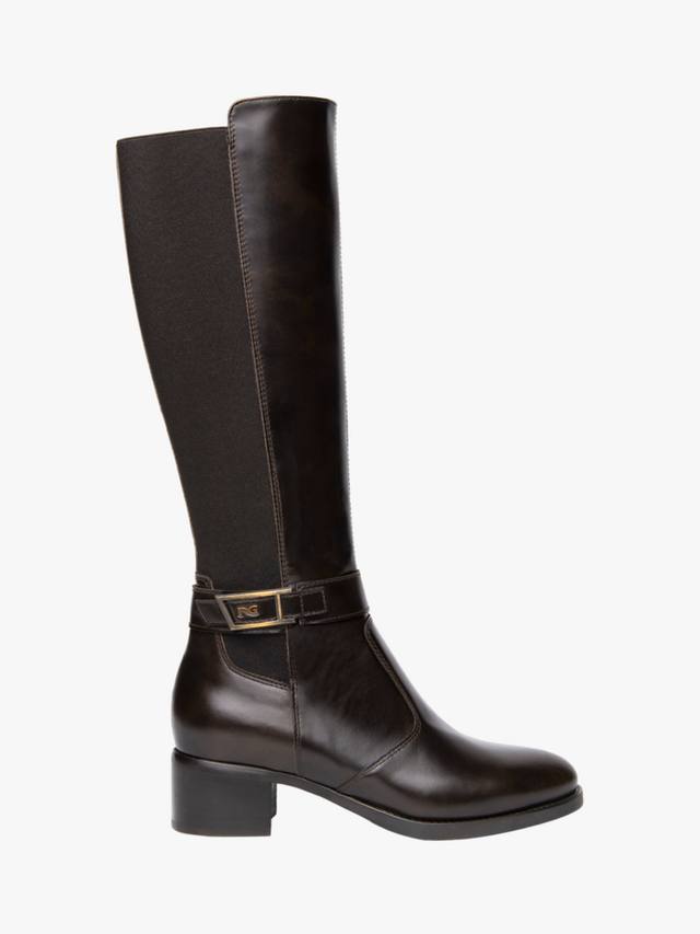 Кожаные ботинки Benevento до колена NeroGiardini, Dark Brown