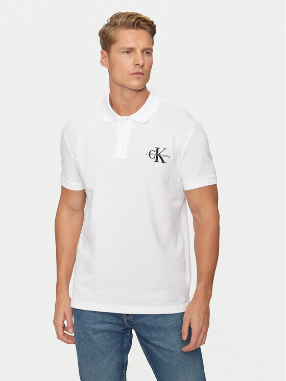 

Рубашка поло стандартного кроя Calvin Klein Jeans, белый