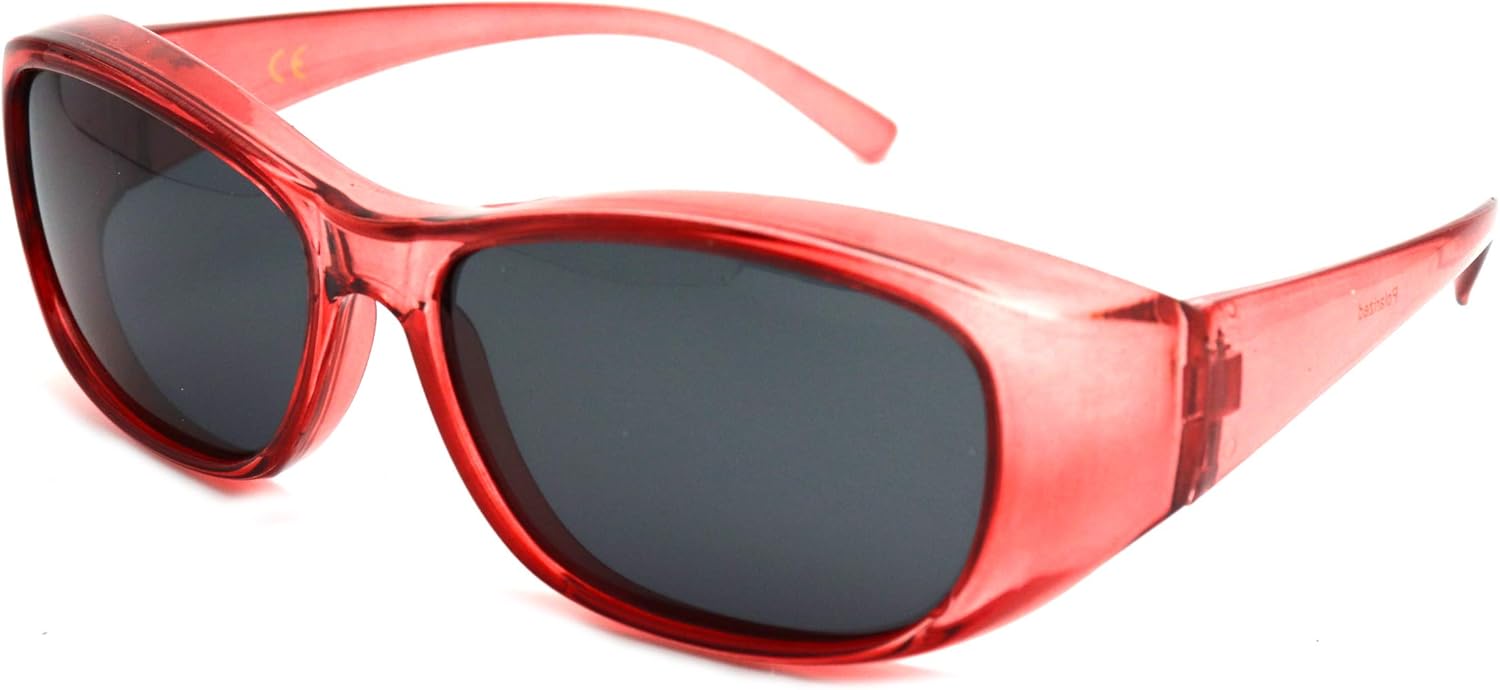 

Защитные накладки на линзы солнцезащитных очков Colorviper Fitover Lens Covers, надеваемые поверх линз поляризованных очков, модель St7659pl COLOR VIPER, Small A1: Shiny Red Polarized