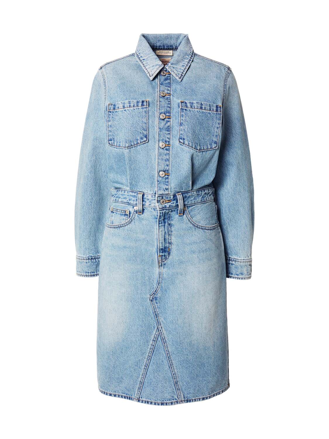 

LEVI'S Платье-рубашка 'Long Sleeve A Line Western Jumpsuit' в светло-голубом цвете
