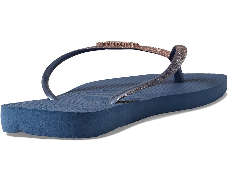 Сандалии Havaianas Slim Square Glitter Flip Flop, цвет Indigo Blue — фото 2