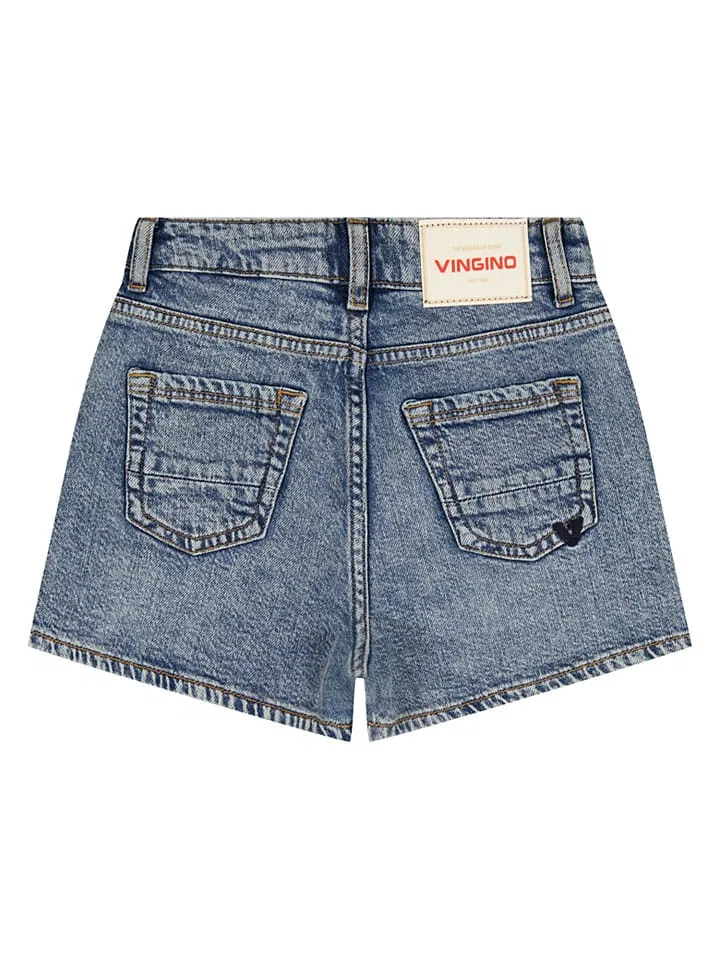 Шорты джинсовые high waist Vingino, синие — фото 2