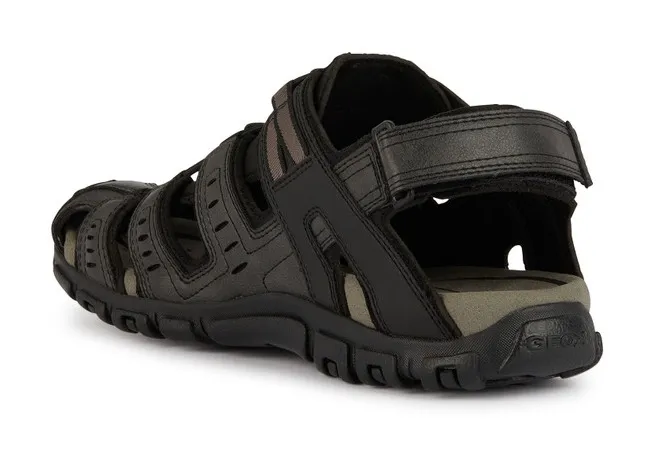 Сандалии Geox "UOMO SANDAL STRADA C", летняя обувь, обувь на липучке, уличные сандалии, с кожаной стелькой, коричневый — фото 4