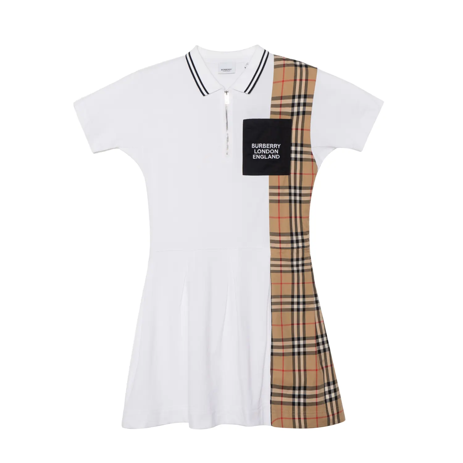 

Детское платье Burberry Kids, цвет White