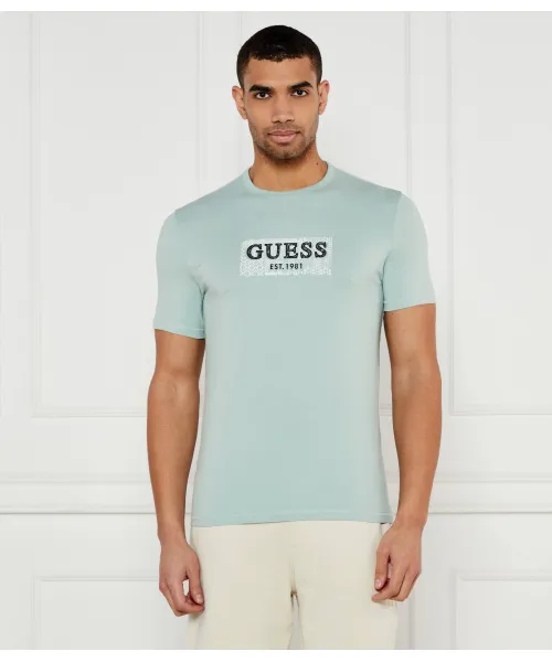 

Футболка Slim fit Guess Jeans, зеленый