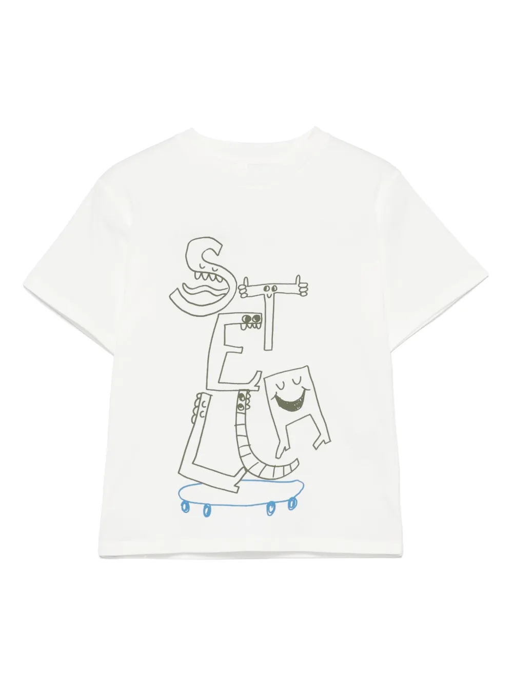 

Футболка с графичным принтом Stella McCartney Kids, белый