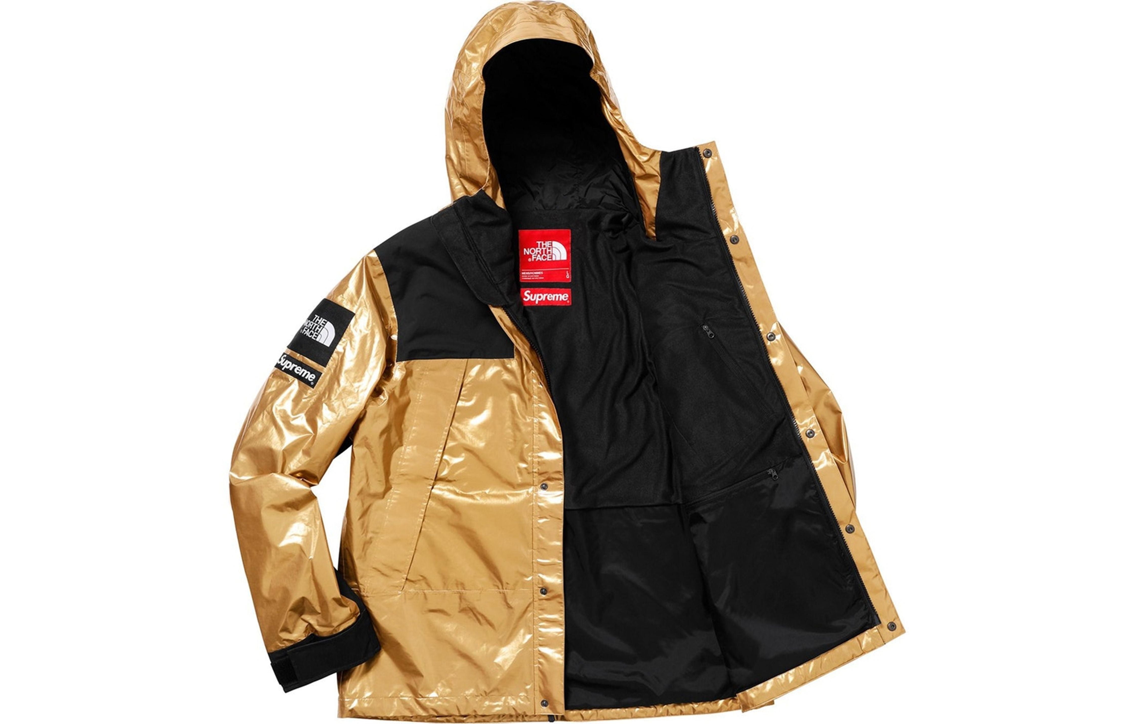 Куртка Supreme SS18 The North Face Metallic Mountain Parka Gold x SUP-SS18-604, золотой — фото 3