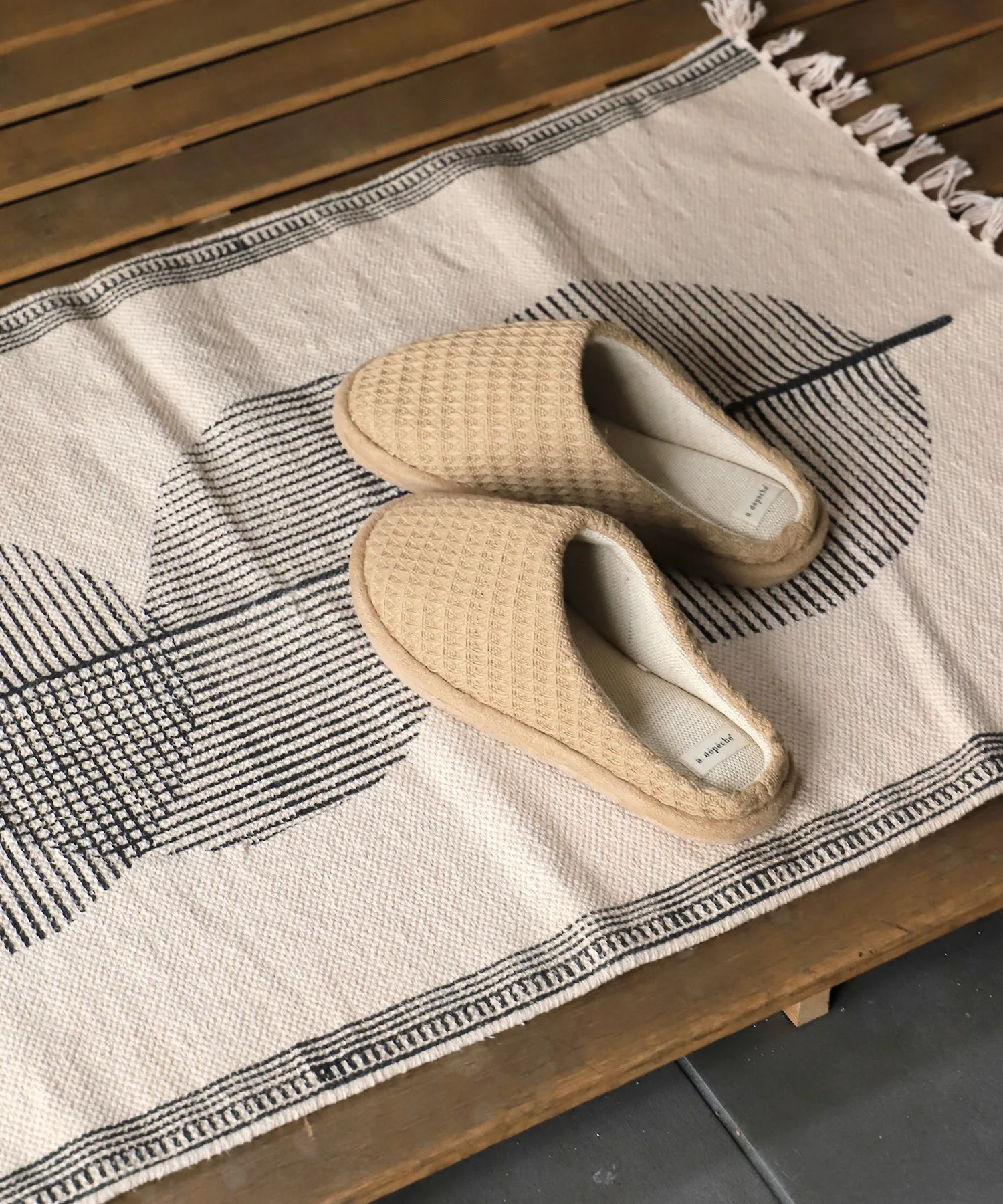 Домашние тапочки a.depeche kolin linen room shoes BR L