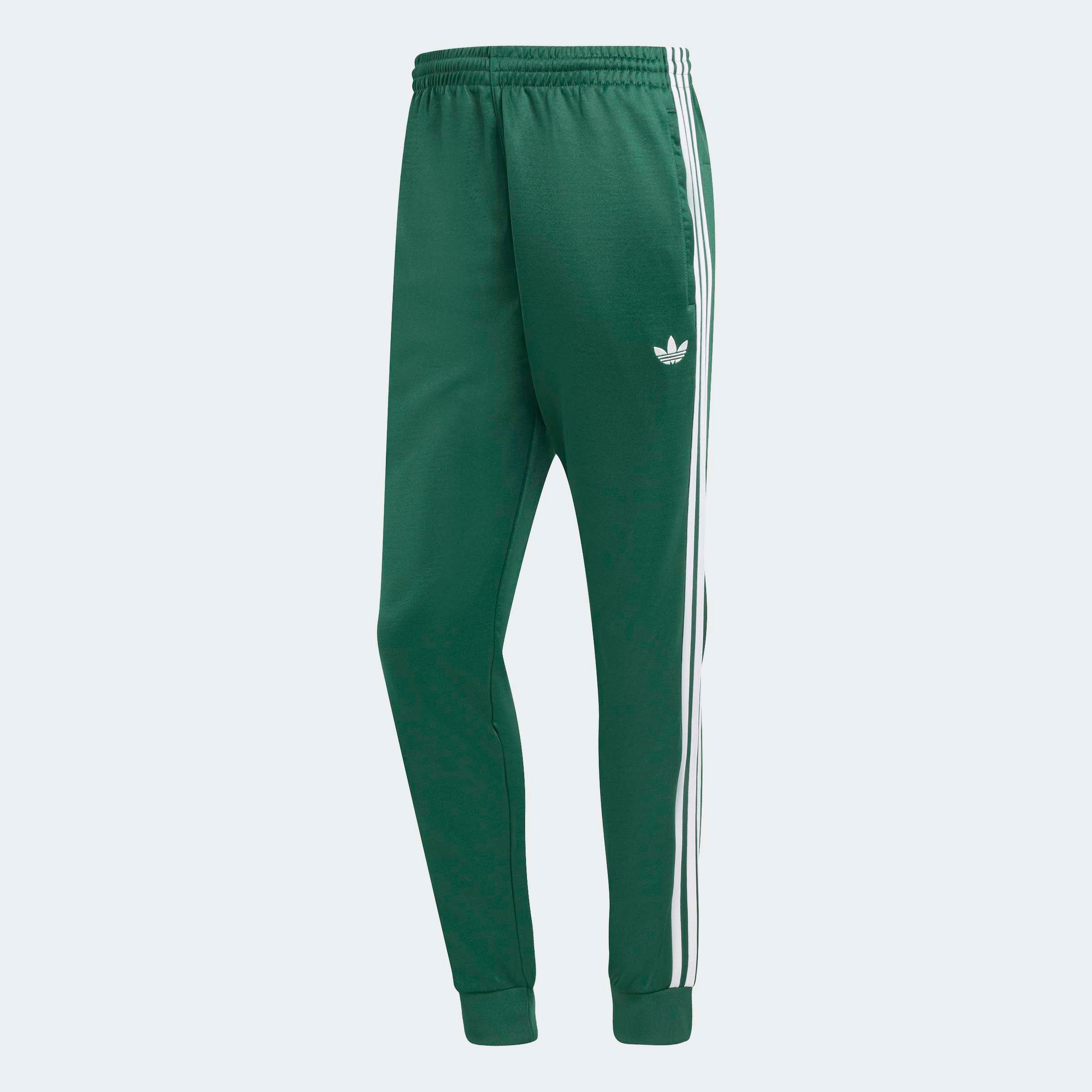 Adidas Originals Брюки зауженные 'SST' в зеленом цвете — фото 2