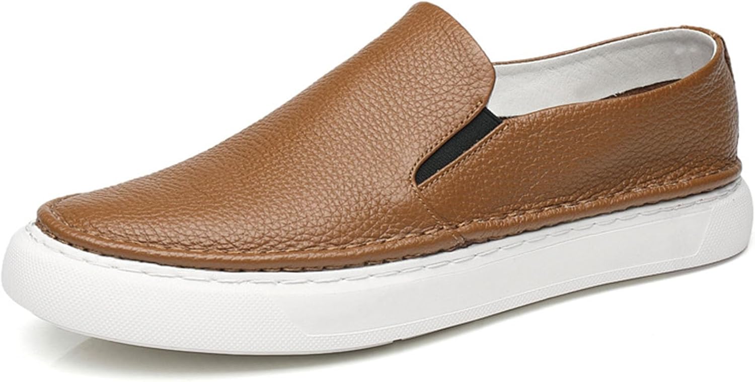 

Мужские деловые лоферы Vannida с кожаной отделкой, мягкой подошвой, модные и удобные мокасины, нескользящая повседневная обувь, коричневый