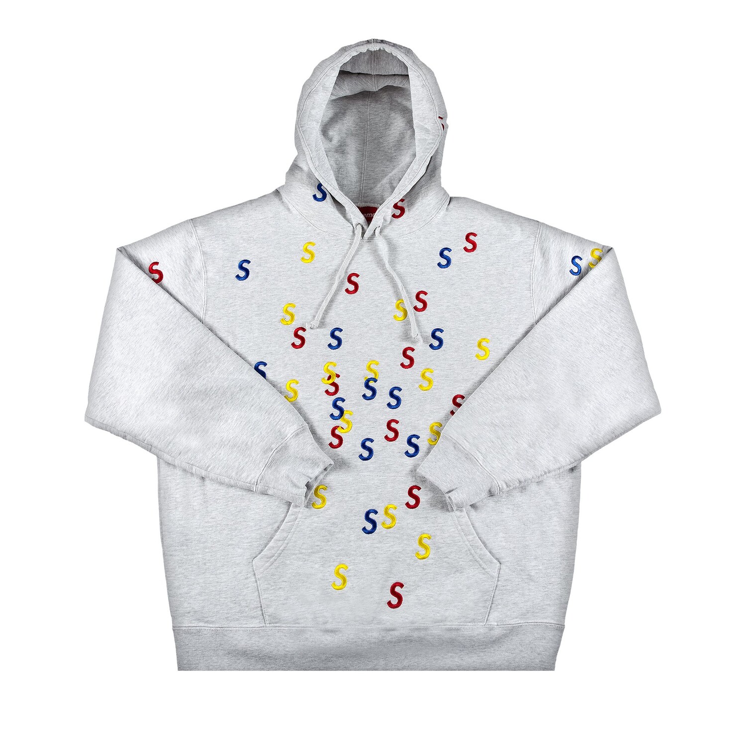 

Толстовка с капюшоном Supreme с вышивкой, цвет Пепельно-серый
