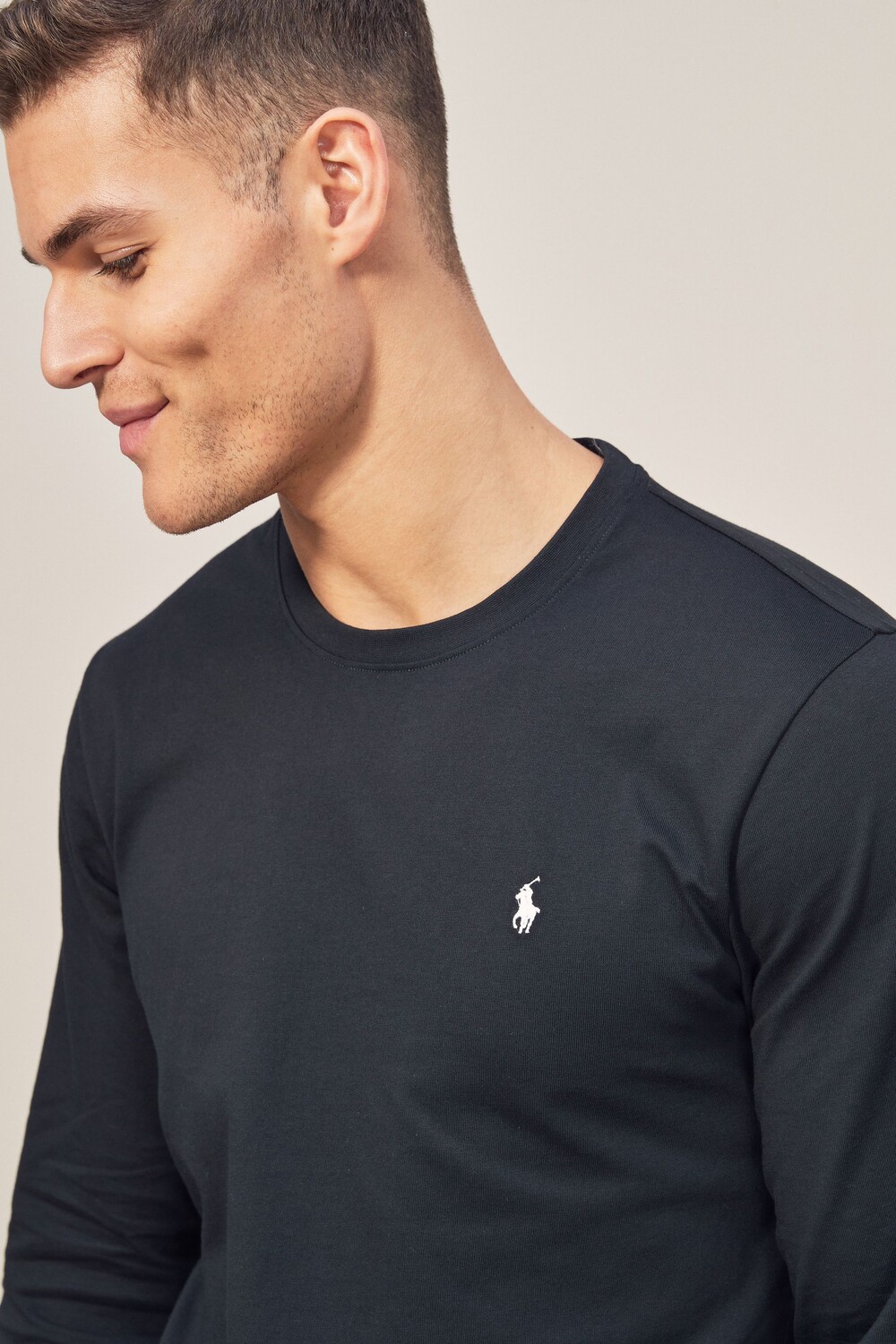 Блузка-поло с длинными рукавами и круглым вырезом Ralph Lauren Polo Ralph Lauren, черный — фото 4