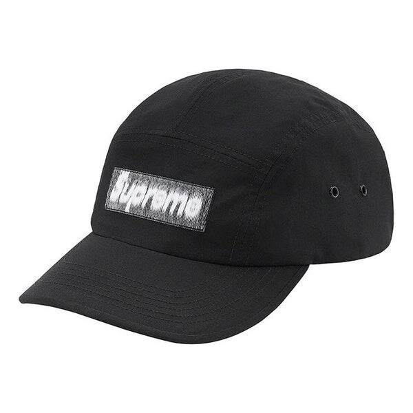 

Бейсболка reversed label camp cap 'black white' Supreme, черный