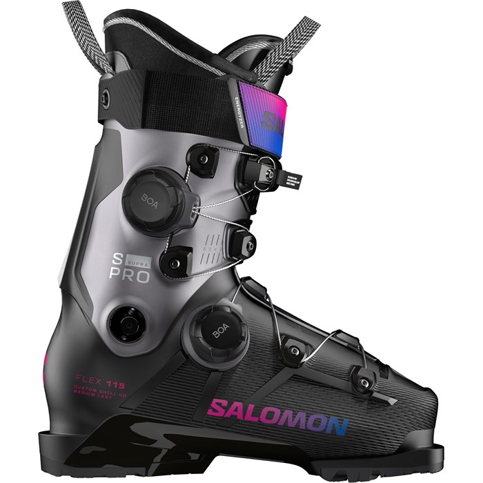 

Горнолыжные ботинки S/Pro supra dual boa 115 w - женские, 2026 г. Salomon, Black/Beluga Metallic/Beetroot Purple, Черный, Горнолыжные ботинки S/Pro supra dual boa 115 w - женские, 2026 г. Salomon, Black/Beluga Metallic/Beetroot Purple