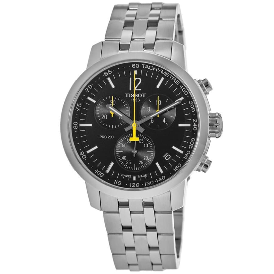 

Tissot PRC 200 кварцевый хронограф черный циферблат стальные мужские часы T114.417.11.057.00