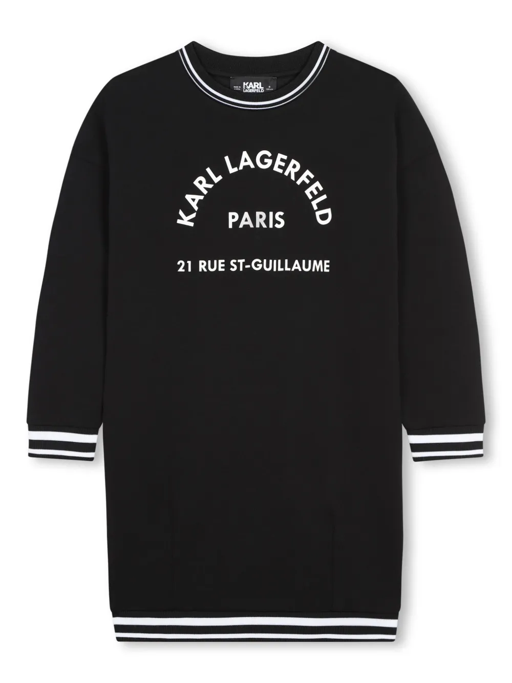 

Платье с логотипом KARL LAGERFELD KIDS, черный