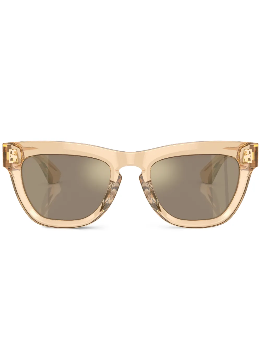 

Солнцезащитные очки в квадратной оправе с логотипом Burberry Eyewear, коричневый