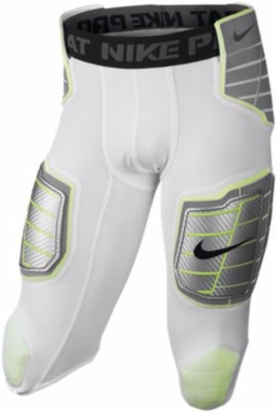 

Брюки мужские NIKE PRO Combat Hyperstrong 3/4 белые, White/White/Volt/Volt
