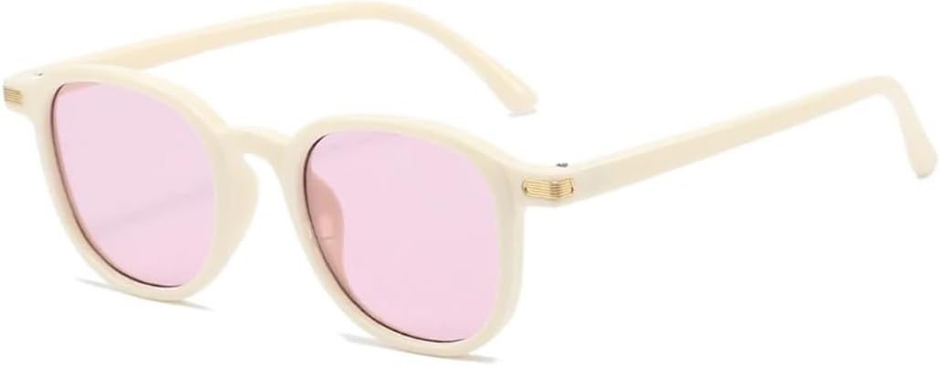 

Модные квадратные солнцезащитные очки для женщин, градиентные, с защитой от УФ-излучения UV400, ретро-очки с заклепками, трендовые розовые солнцезащитные очки для мужчин TVTBBVV, Beige Pink