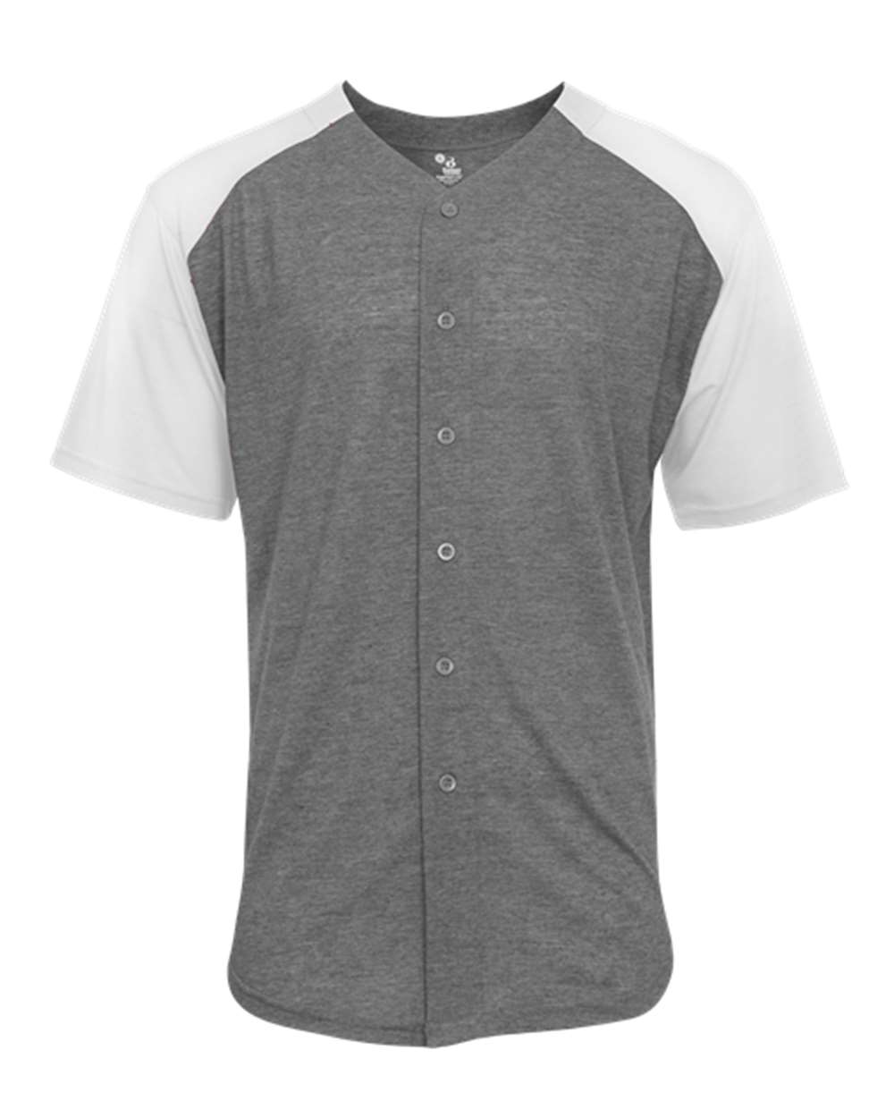 

Футболка Triblend Full Button Badger, цвет graphite/ white