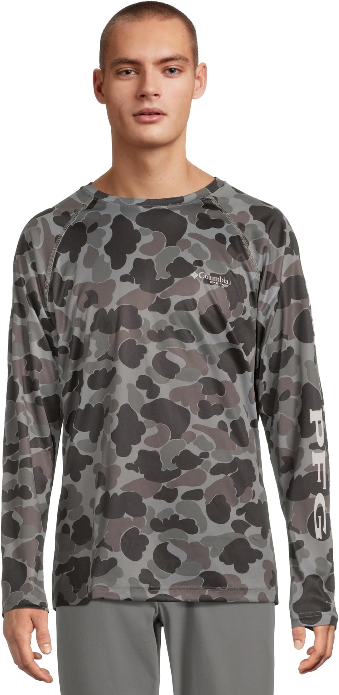 

Рубашка Columbia Super Terminal Tackle Long Sleeve Shirt, цвет Black Deltahunter Camo