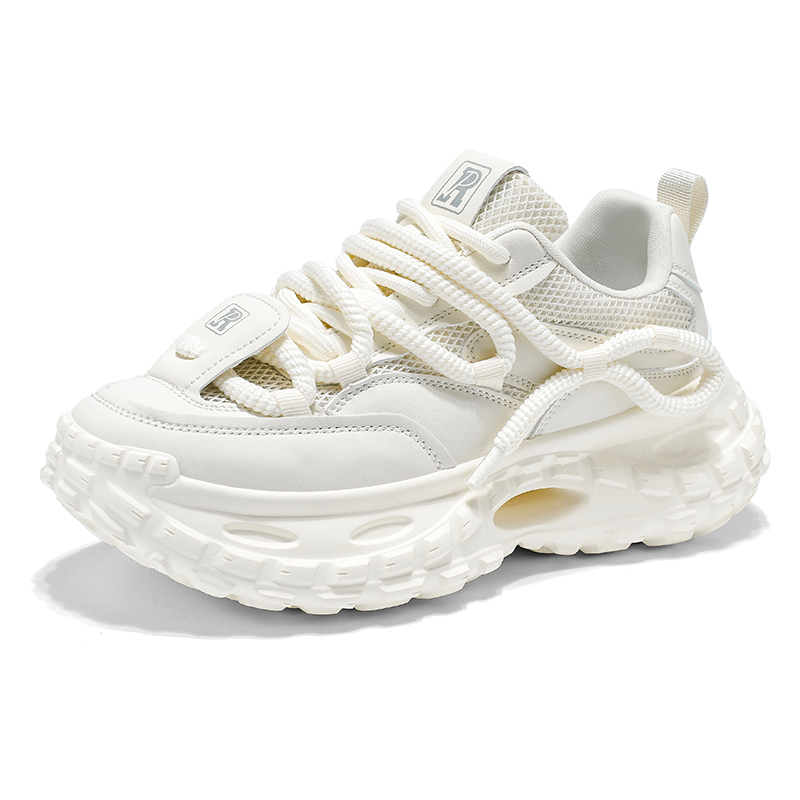 

Grumpy ram Абразивоустойчивые дышащие утолщенные низкие кроссовки для мужчин с эффектом увеличения роста белые, цвет White