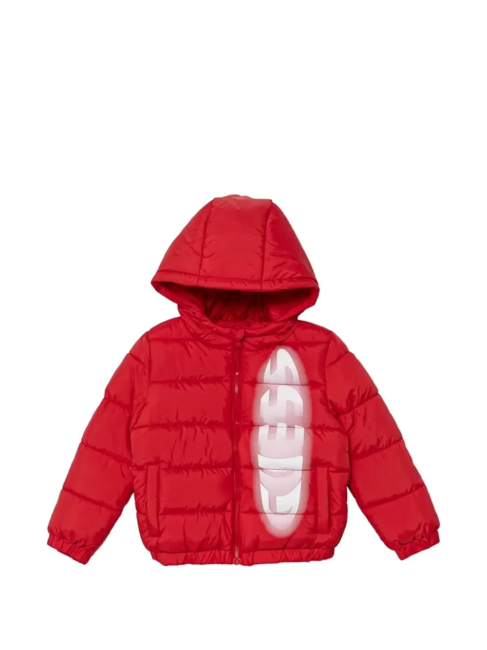 Стеганая куртка с капюшоном GUESS Kids, красный