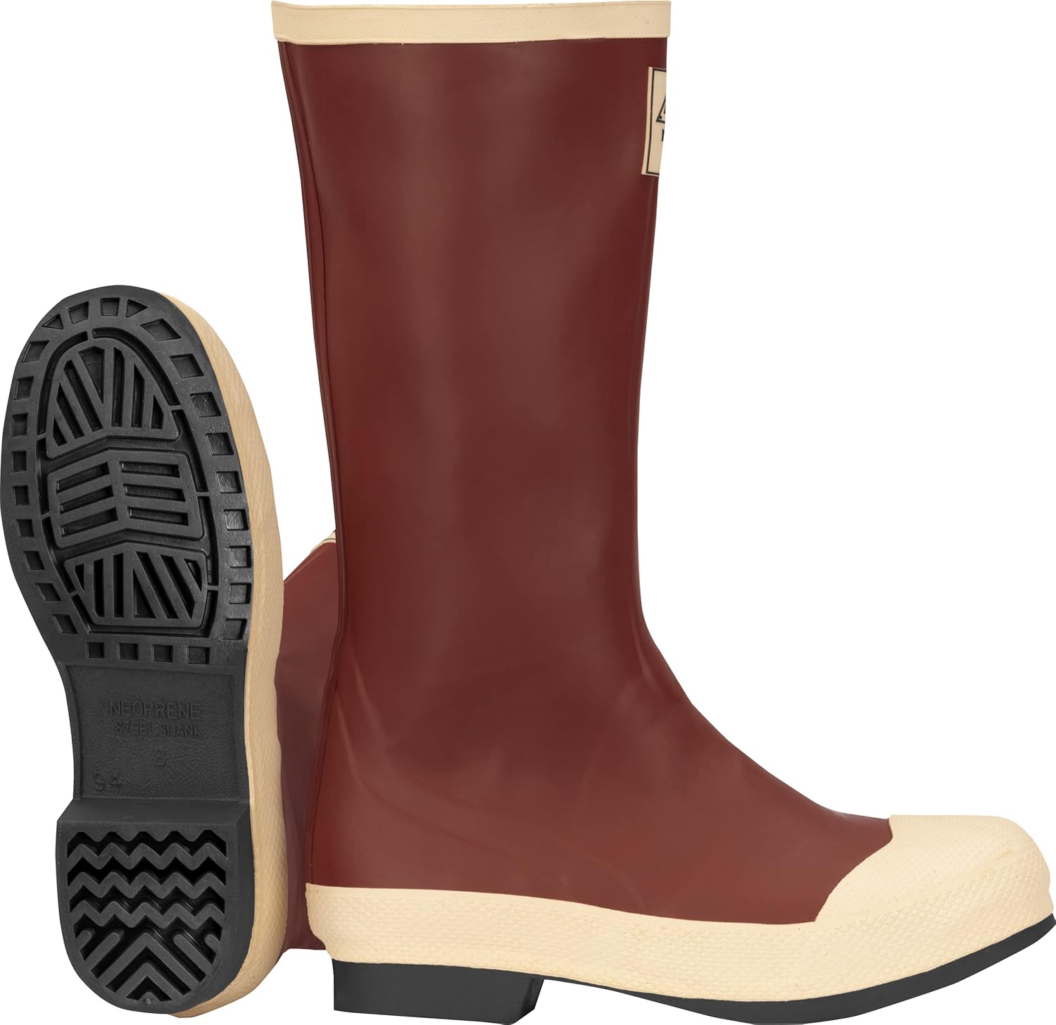 

Ботинки Ironwear 9262-S высотой 41 см с неопрена с стальной вставкой, 100 водонепроницаемые, Подошвы с рисунком «елочка», устойчивые к скольжению, бордовый