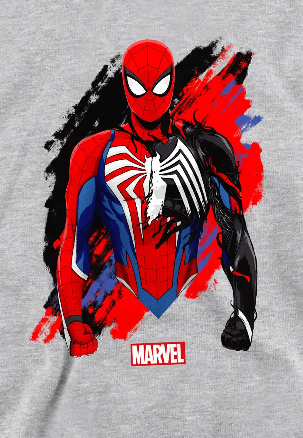 Детский худи Spiderman Symbiote Marvel, серый — фото 2