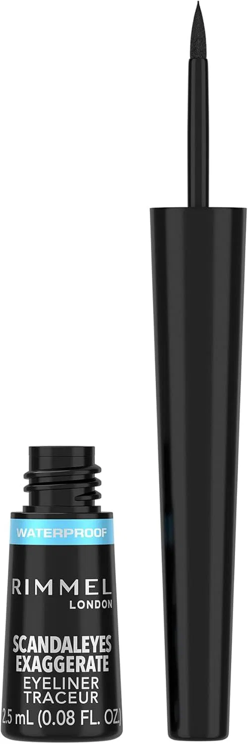 Подводка для глаз жидкая водостойкая Rimmel Exaggerate, 0.09 унции, черная