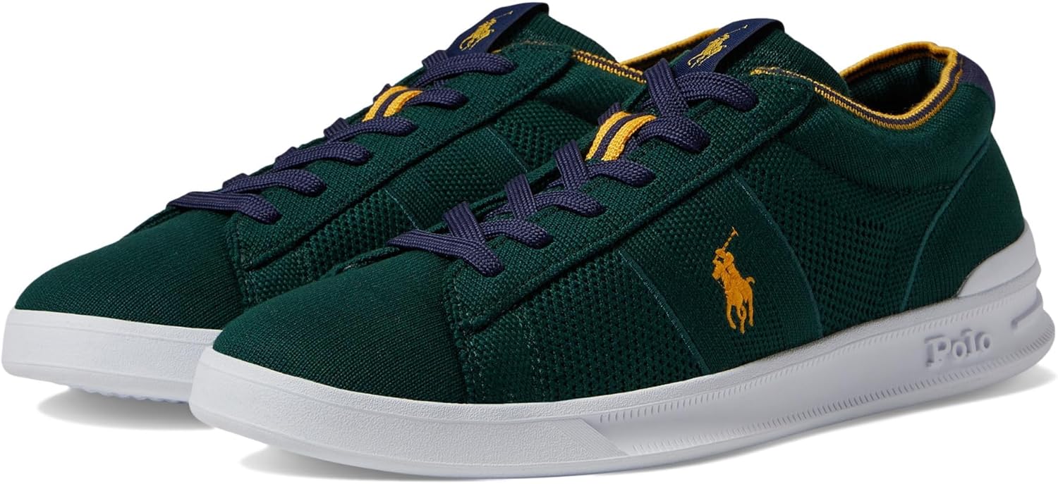 

POLO RALPH LAUREN Mens Heritage Court Ii Knit Sneaker, Green, Зеленый, POLO RALPH LAUREN Mens Heritage Court Ii Knit Sneaker, Green