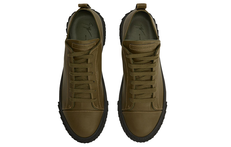 /GZ Blabber Low-Top Стильные скейтбординговые кроссовки мужские Army Green Giuseppe Zanotti — фото 4