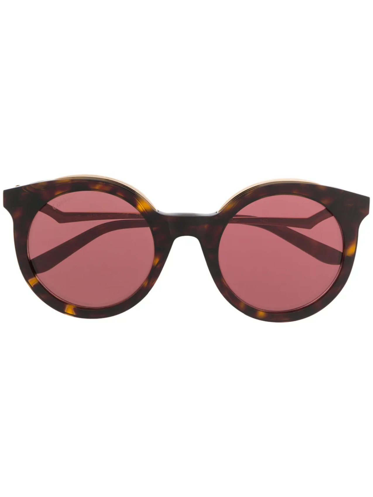 

Солнцезащитные очки в круглой оправе Cartier Eyewear, коричневый