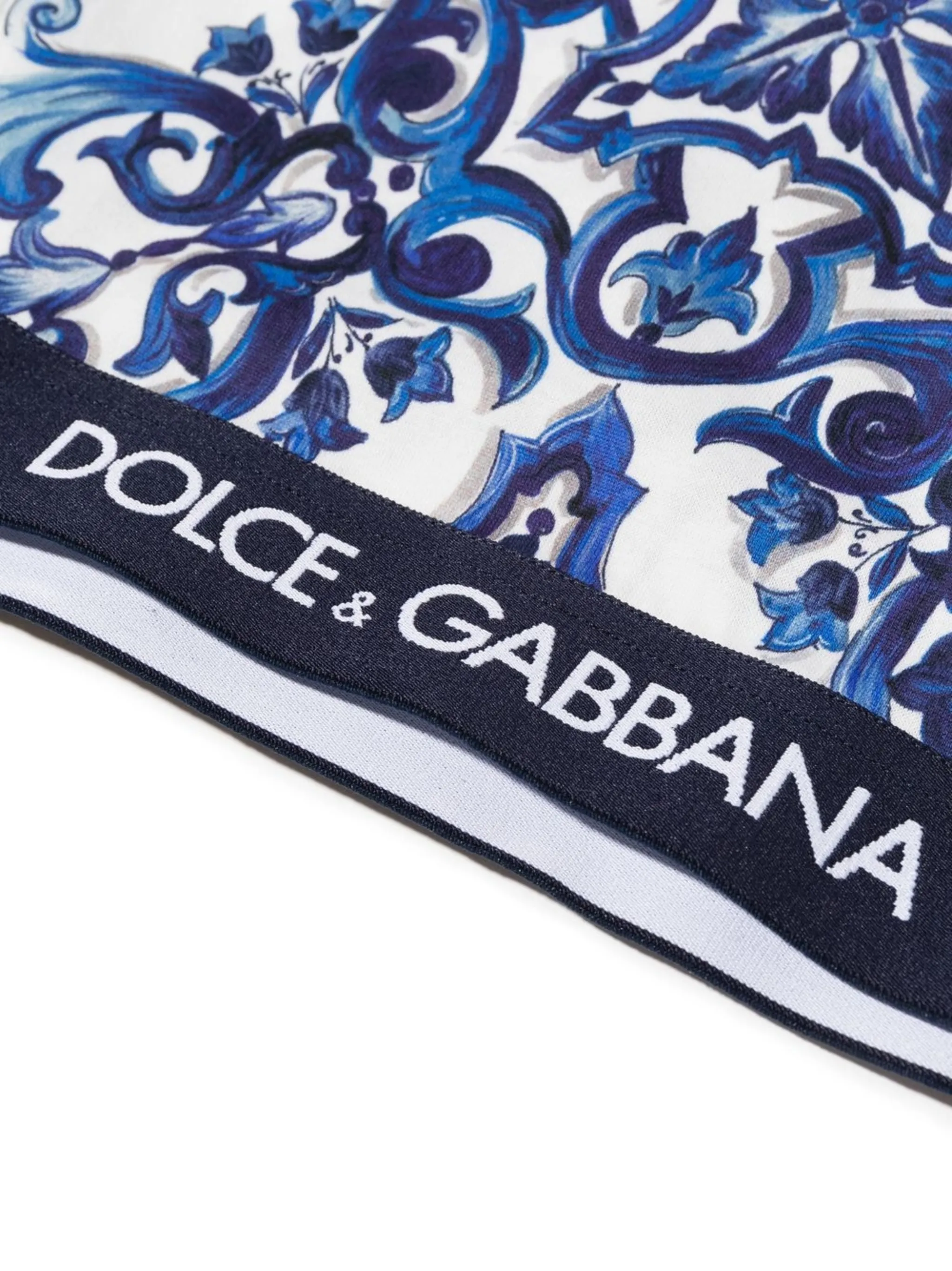 Футболка с принтом Majolica Dolce & Gabbana Kids, белый — фото 4