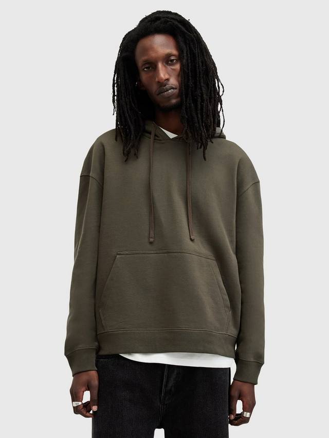 

Толстовка с капюшоном patton AllSaints, цвет Green Mid