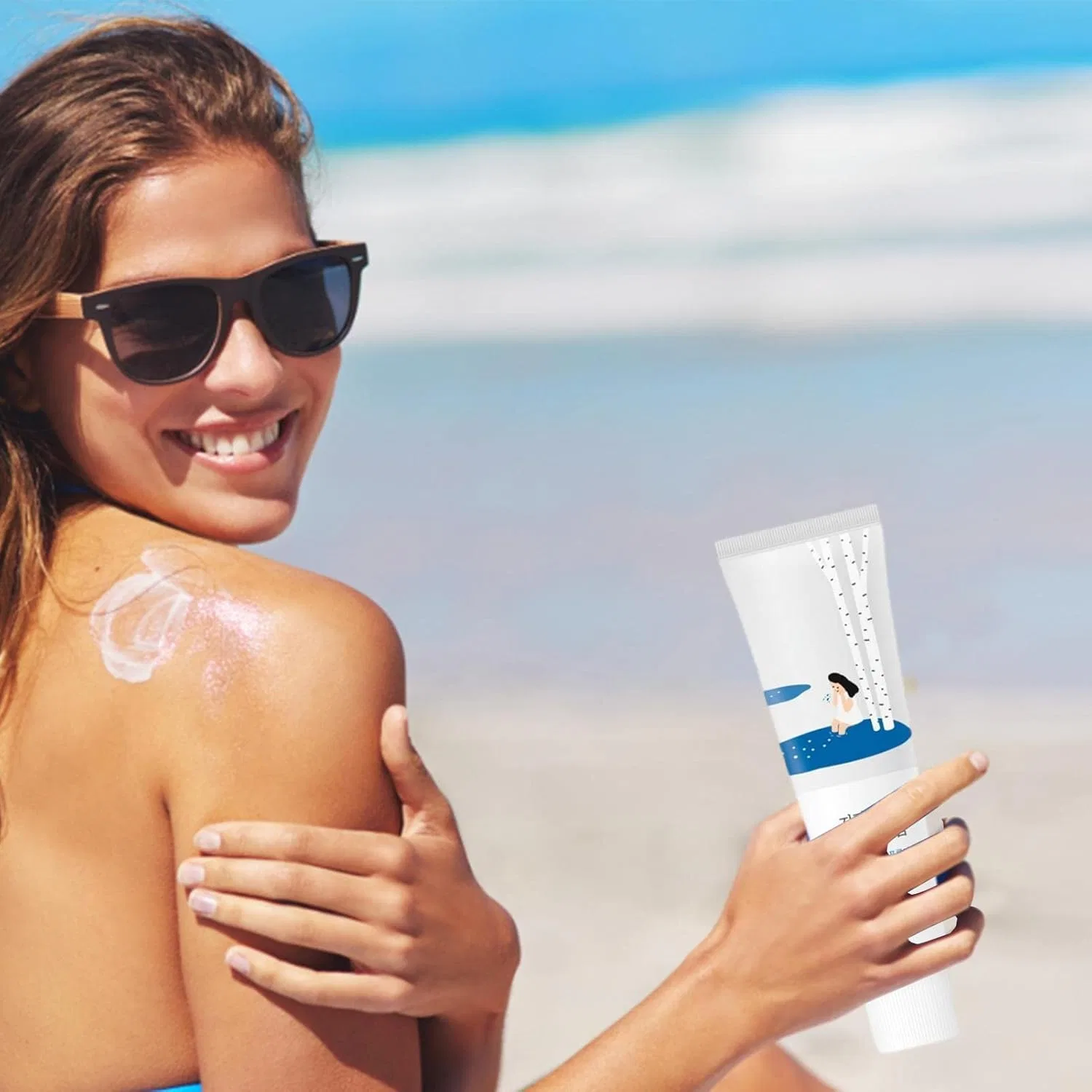 Солнцезащитный крем для лица Round Lab Birch Juice Sunscreen SPF 50+ PA++++, 2x50 мл Bonsem — фото 4