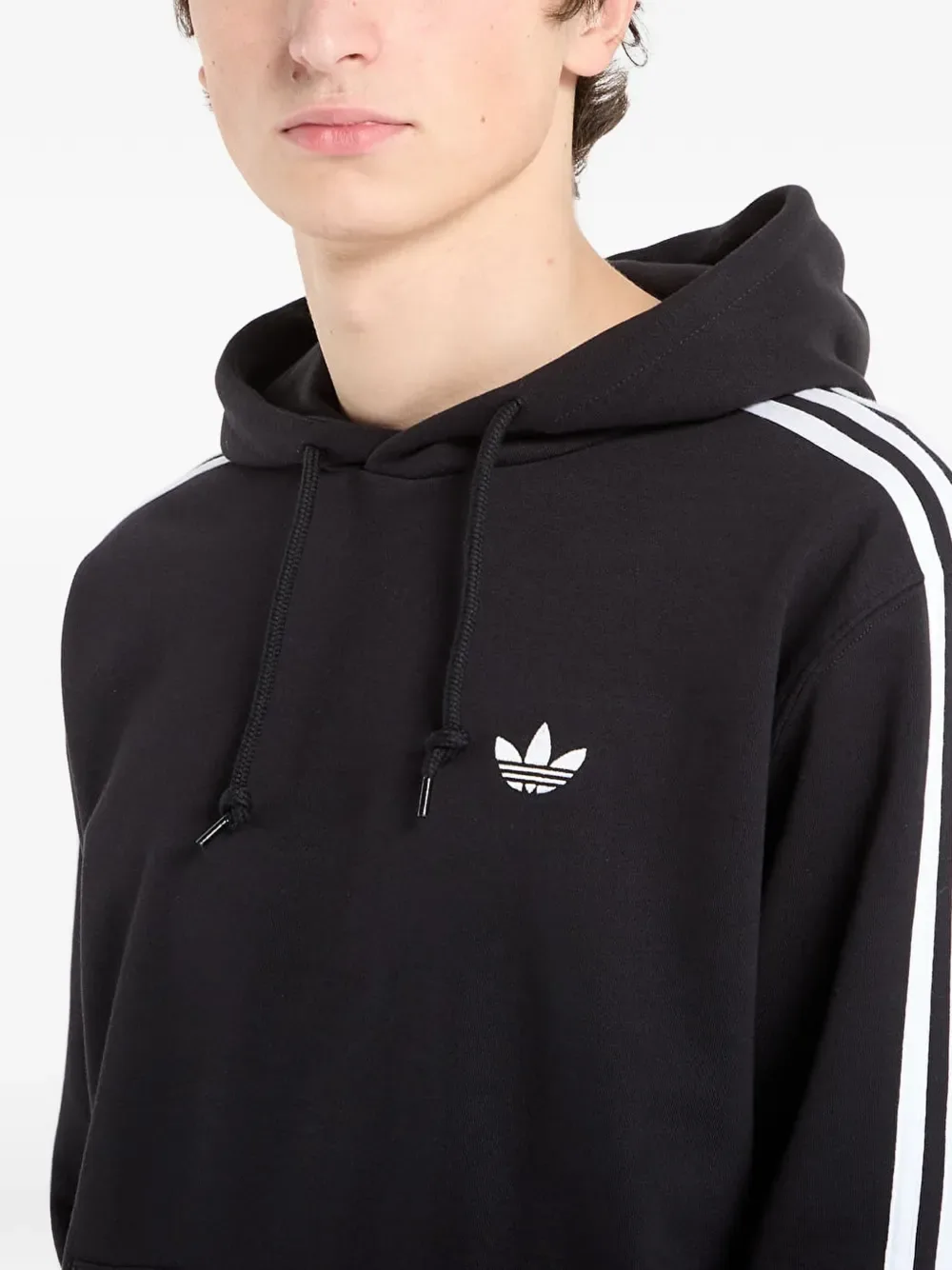 Толстовка с вышитым логотипом Adidas, черный — фото 4